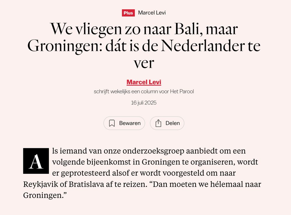 begin van column Marcel Levi in het Parool