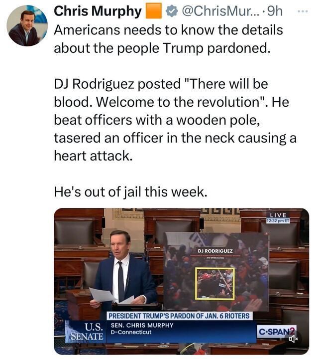 A tweet by Staff Sergeant Gonell, Aquilino. The tweet reads: 'The Republicans who WE, the officers protected and saved—the ones that ran in fear for their lives on Jan 6 are giving tours to the marauders and treating them honorably, giving them a hero’s welcome instead of the officers who risked their lives for them. All while claiming they back the blue.'