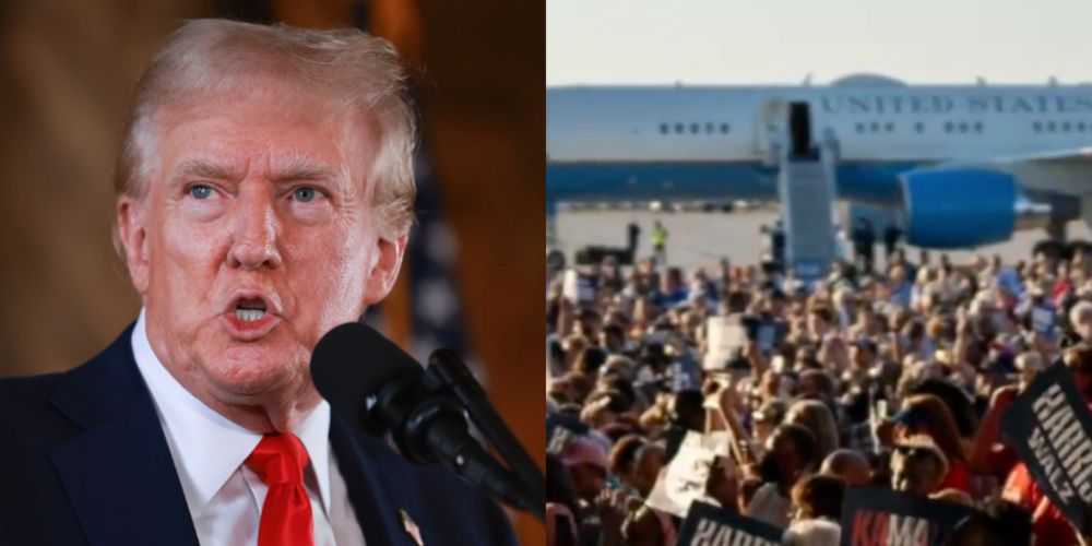 Harris Campaign Hilariously Fact-Checks Trump's Claim That Rally Crowd Pic Was A.I.-Generated