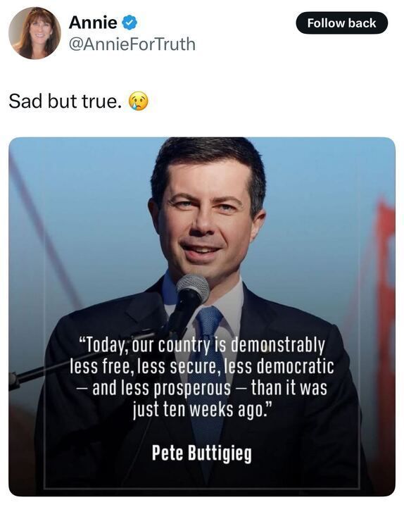 A tweet from a user named Annie (@AnnieForTruth) reads, 
