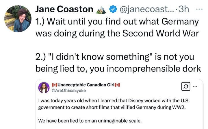 A tweet from Jane Coaston (@janecoaston) responding to another tweet. Jane's tweet reads: 