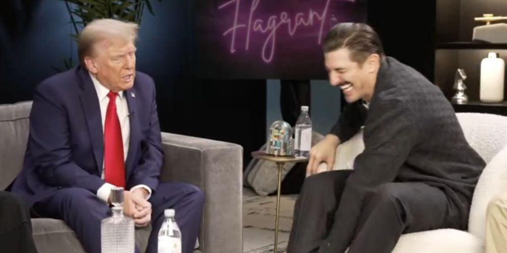 Podcaster Laughs In Trump's Face After Trump Calls Himself 'A Truthful Person'