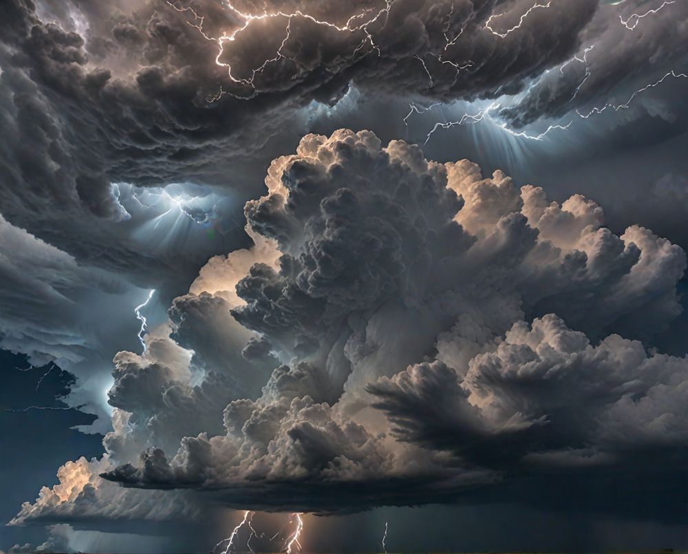 AI-generated image of a thunderstorm