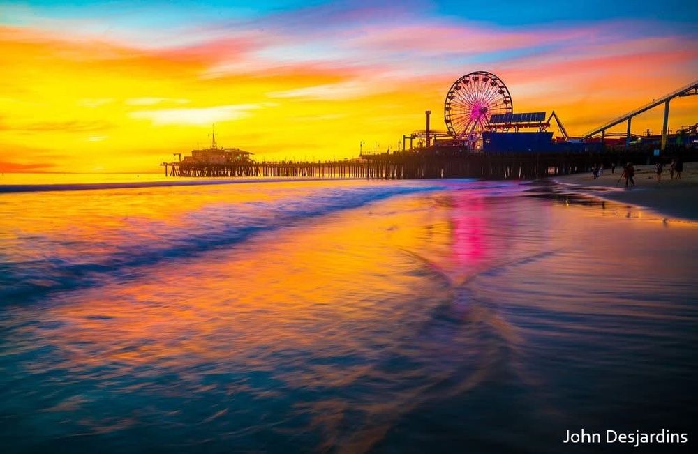 Santa Monica Pier in sunset