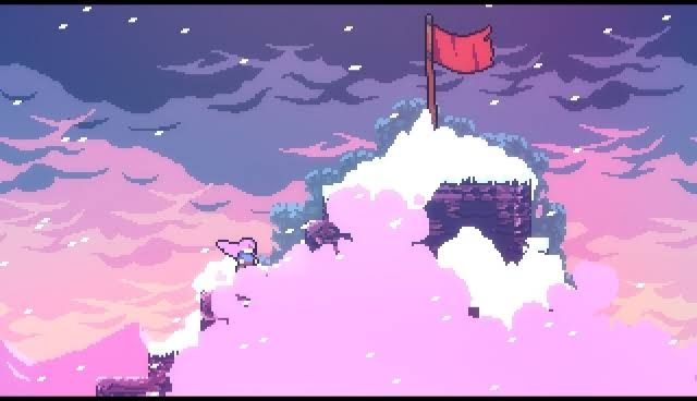 The final moment of Celeste when Madeline reaches the top of the mountain.