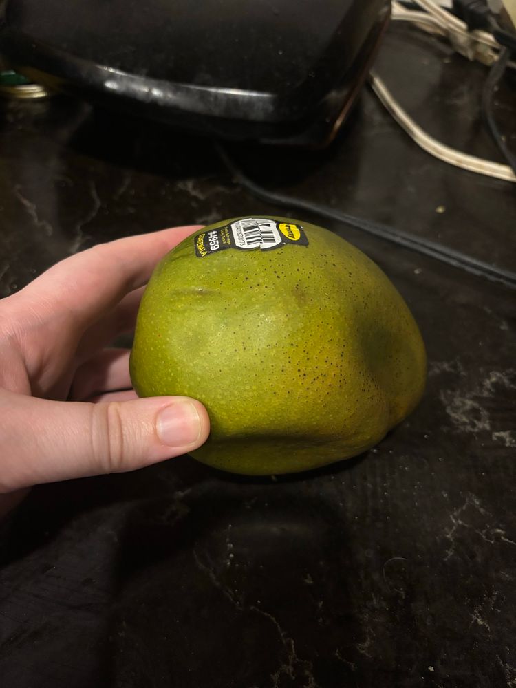 A manstop (the greenest, misshapenest mango)