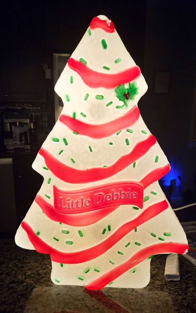 A Little Debbie Christmas Tree glow mold 