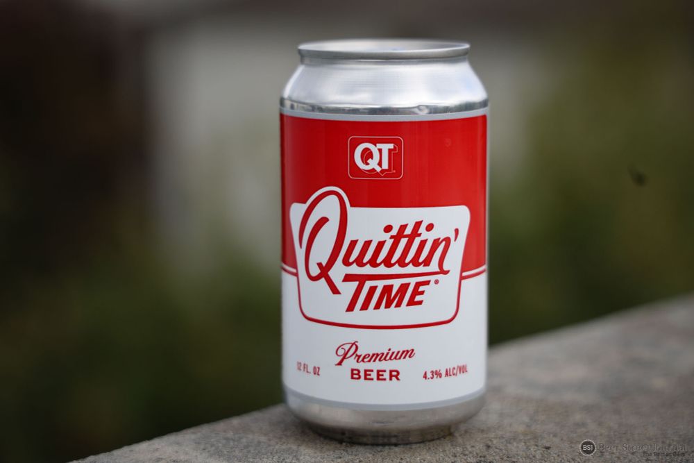 A can of QT Quittin Time beer