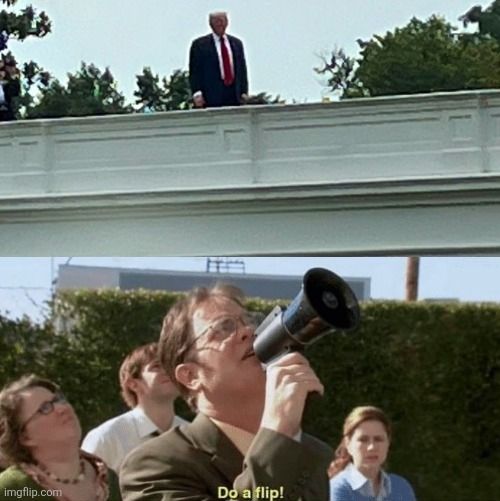 Listen, we were all thinking it. Do a flip