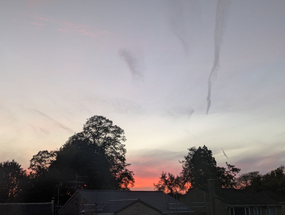 The sky tonight looked like a watercolour job.