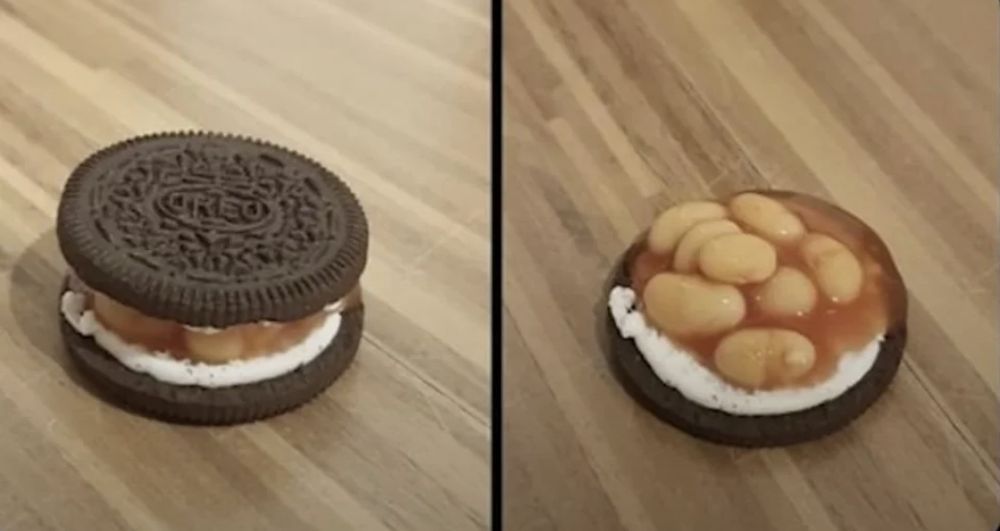 Vita bönor i en Oreo kaka 