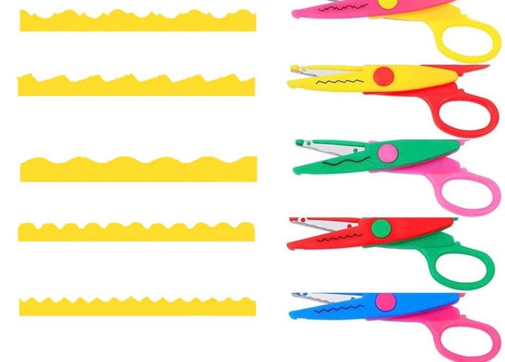 Produktfoto bunte bastel scheren  mit Muster 