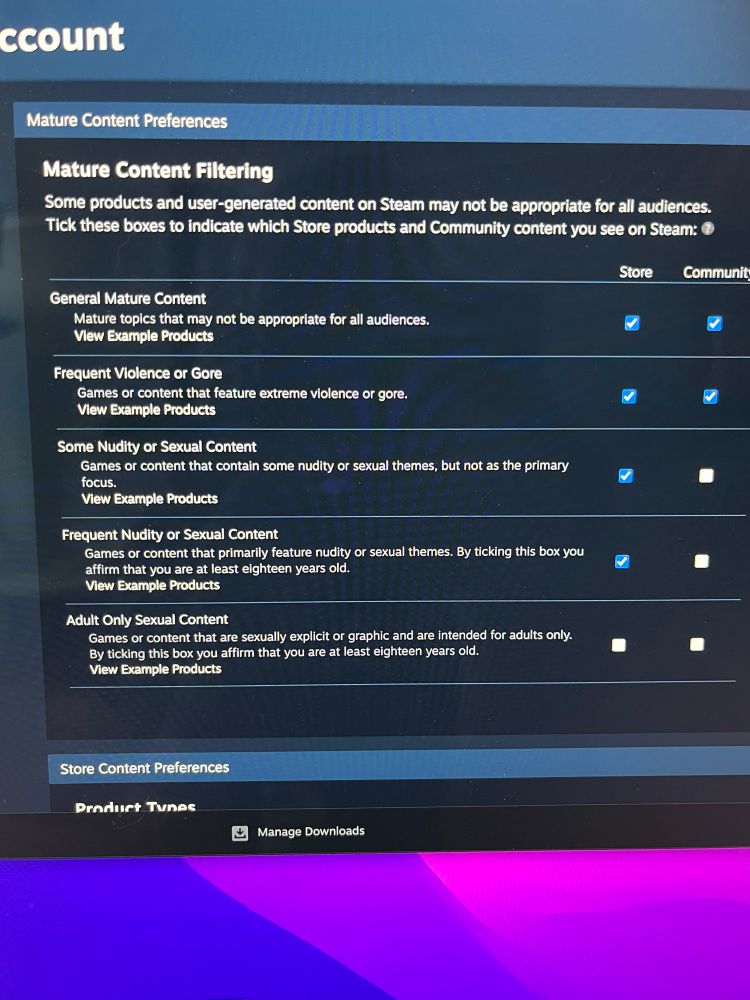 Steams settings regarding nudity. It's not rocket science that set how much nudity you want to see and stay away from whatever content you don't like. 