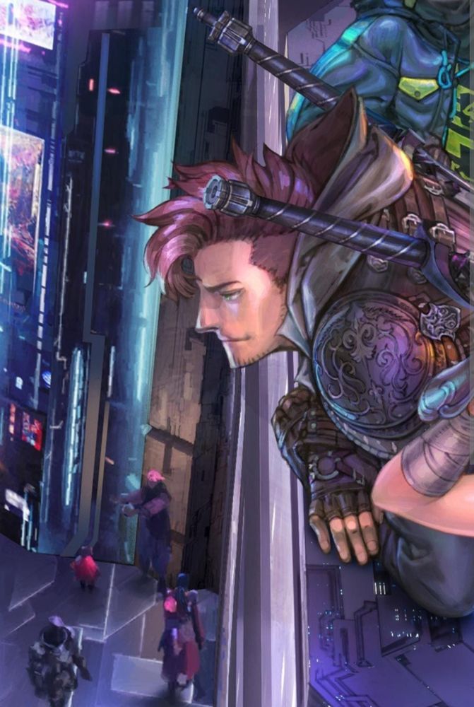 Meteor, with a mohawk, from the solution 9 promotional artwork