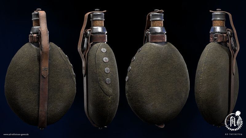 A ww1 German military corked canteen