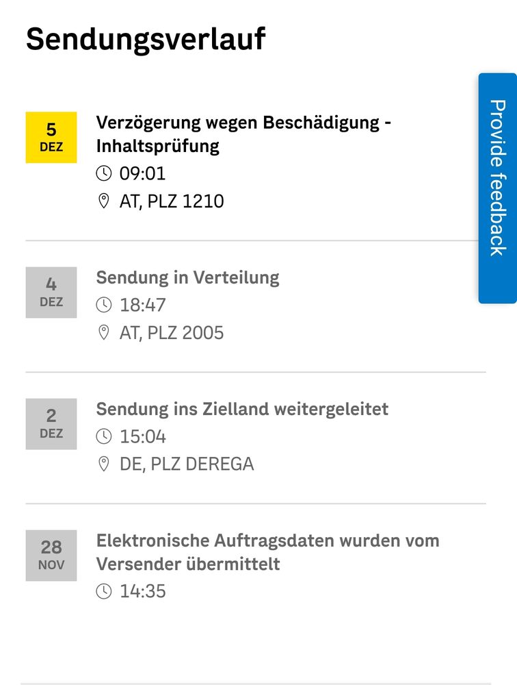 Frustrierende Paketverfolgung: Verzögerung wegen Beschädigung - Inhaltsprüfung 