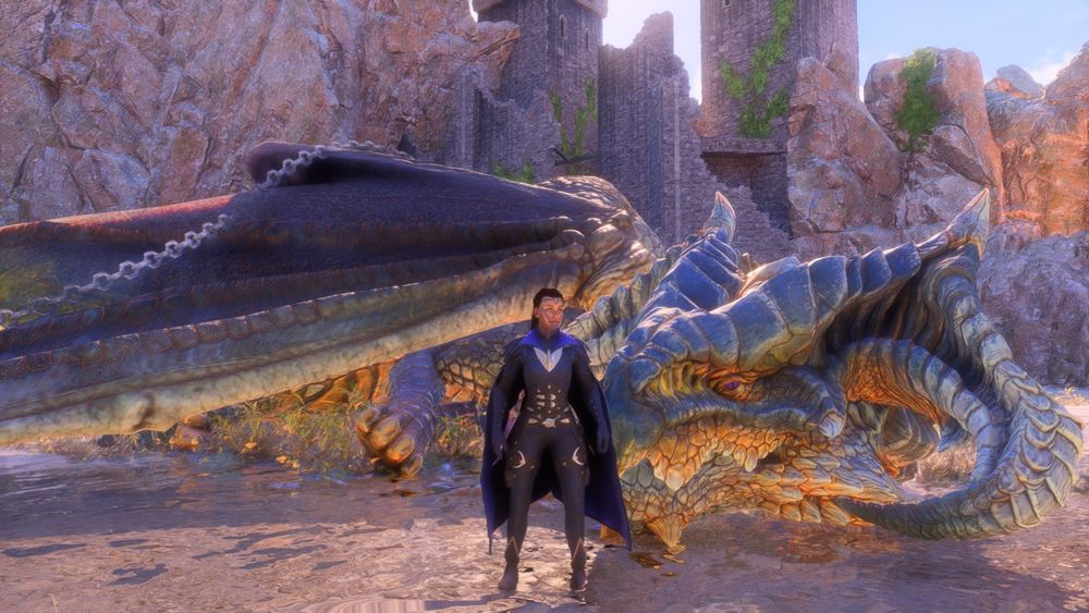 Moments to write home about: we put a dragon to sleep, mum! 

is what Lycia is thinking while posing for this (it was Davrin's idea)