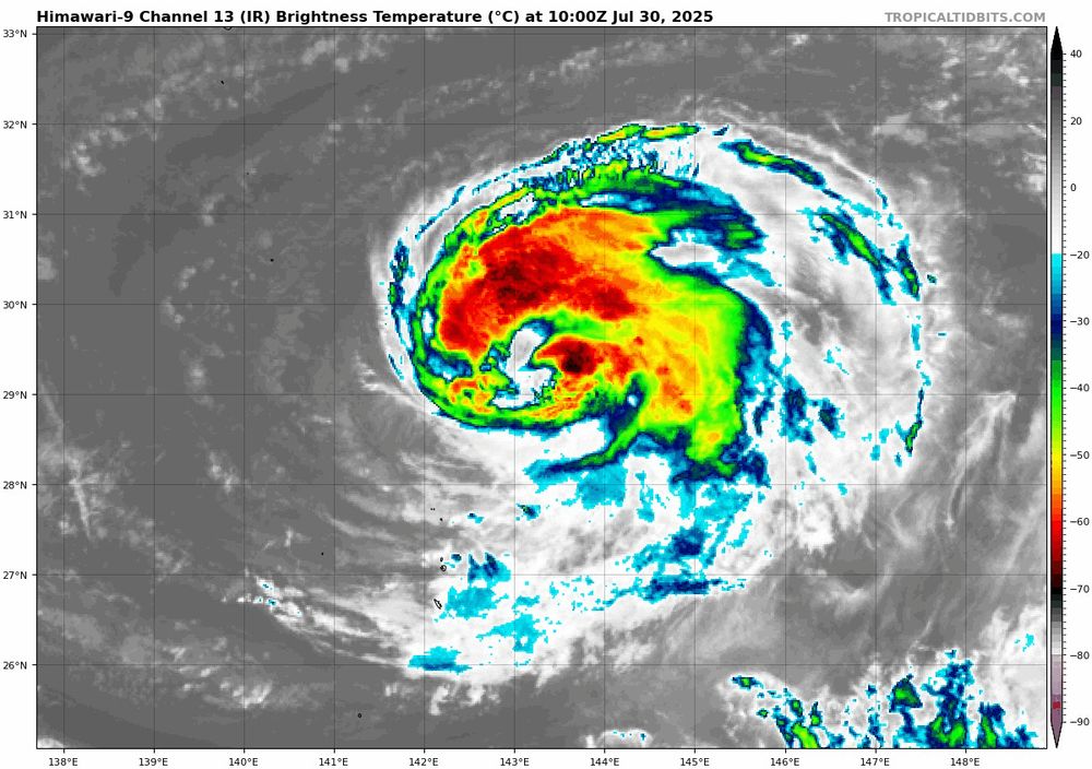 Radar gif of Tropical Storm Krosa (Created with Tropical Tidbits)