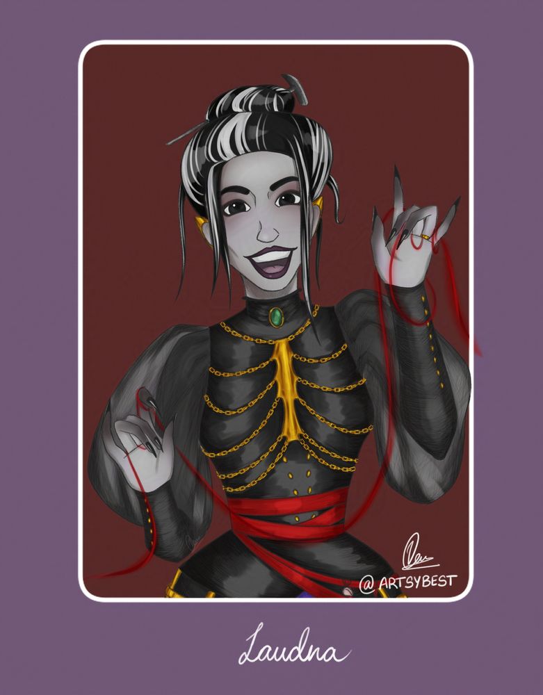 Zoomed in version to show the Laudna Fanart clearly.