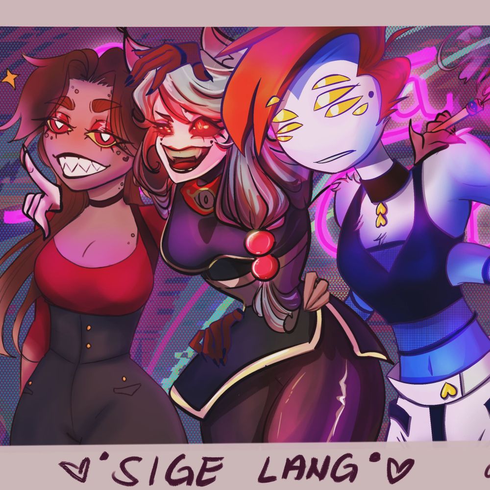 Risa (in the middle a kitsune) spending a night out with her sisters. 

She will be appearing often for me future 