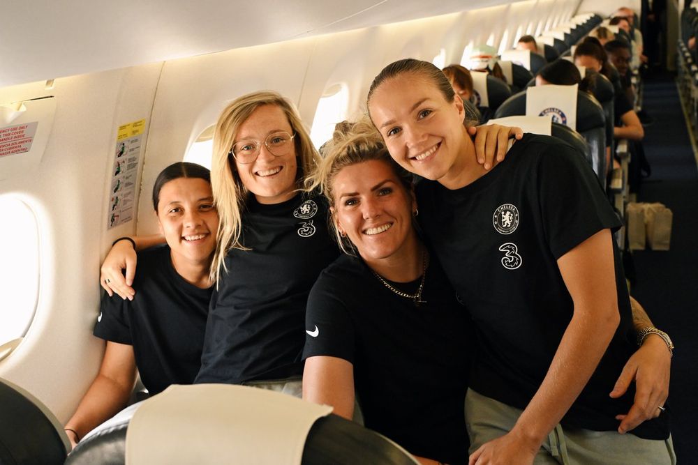 Chelsea FC Women's Sam Kerr, Erin Cuthbert, Millie Bright and Guro Reiten. T4!

#WoSo