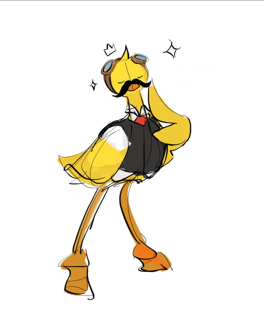 Fan art of Maezriel with a Mumbo Jumbo mustache