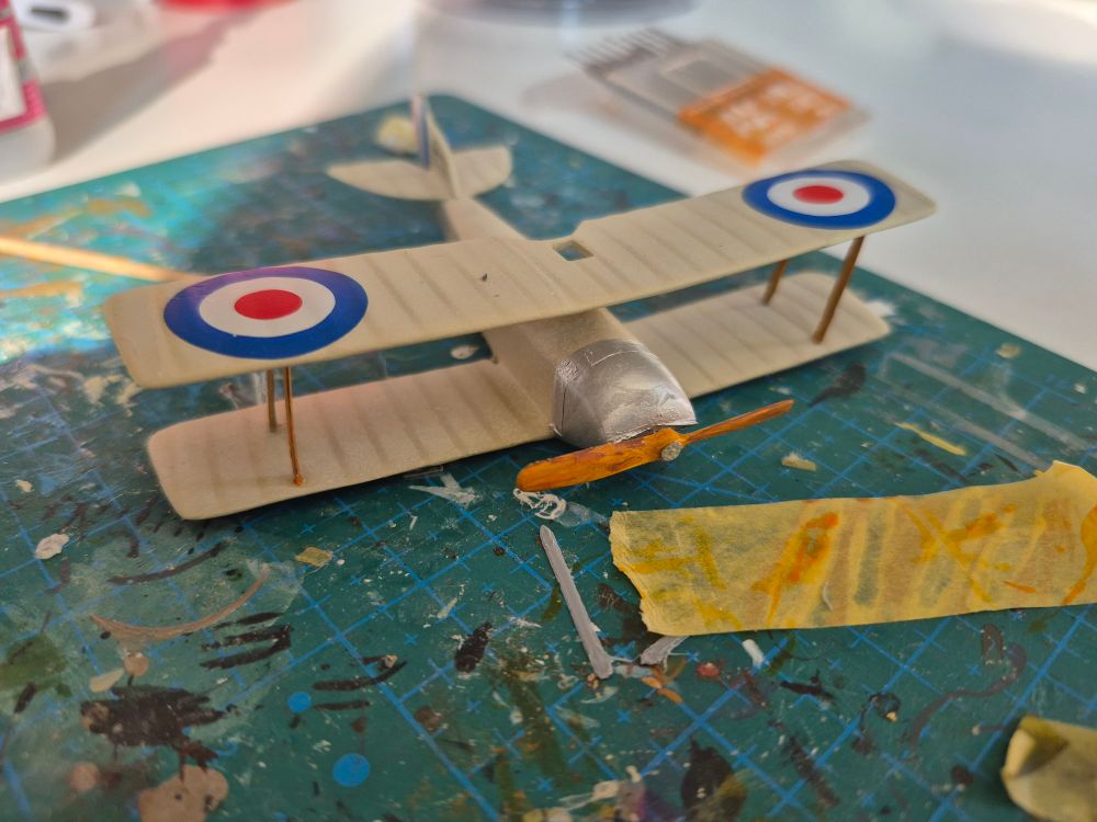 Sopwith Schneider with upper wing mounted in place. 