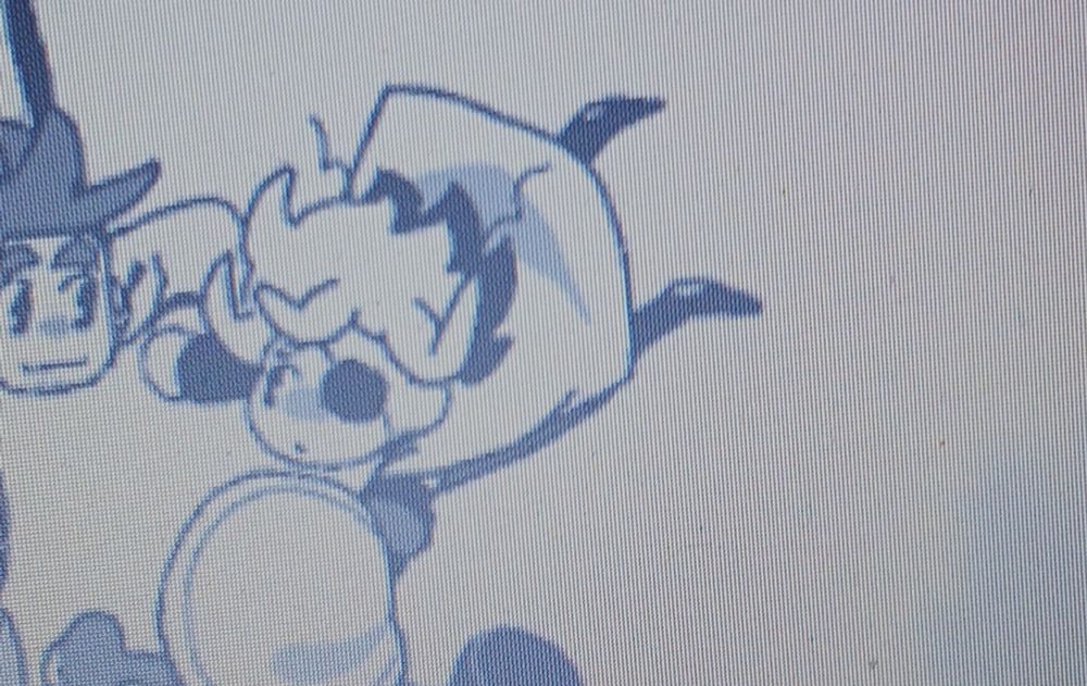 Siffrin from in stars and time, without his hat, floating down with their family members.