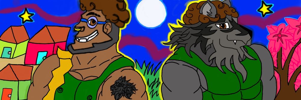 Em um cenário noturno onde existem 3 casas e 1 uma árvore, está presente um rapaz que utiliza óculos e possui tatuagem no braço direito. O rapaz olhando o cenário observa para a direção oposto do lobo antropomorfico que tem cabelo crespo-cacheado e olho com tonalidades castanhas.



In a night scene where there are 3 houses and 1 tree, there is a boy who wears glasses and has a tattoo on his right arm. The boy, looking at the scene, looks in the opposite direction of the anthropomorphic wolf, who has curly hair and brown eyes.


En una escena nocturna donde hay 3 casas y 1 un árbol, hay un niño que usa lentes y tiene un tatuaje en el brazo derecho.  El niño que observa la escena mira en dirección opuesta al lobo antropomórfico, que tiene cabello rizado y ojos marrones.
