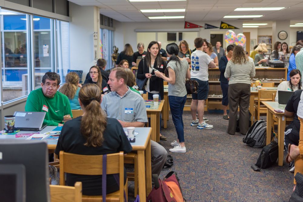 educators networking in small groups