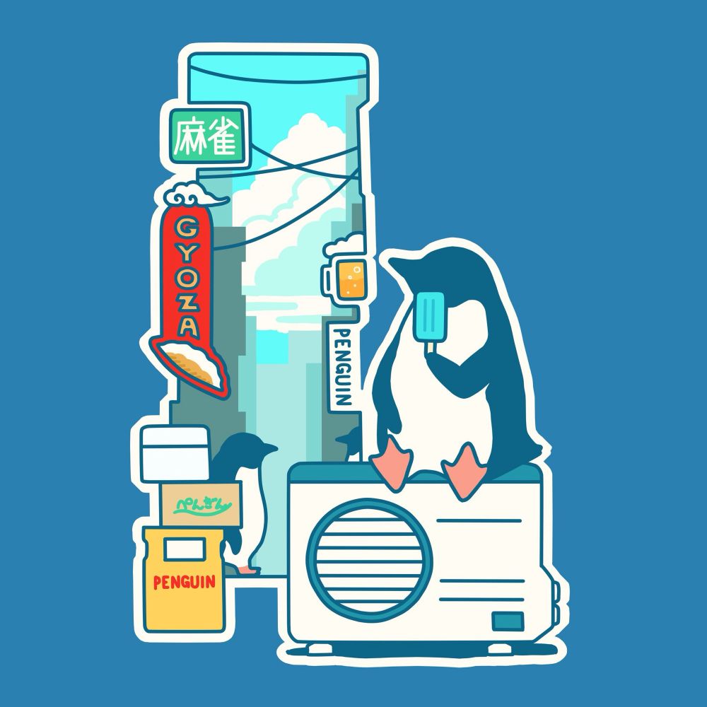 路地裏のペンギン　penguin