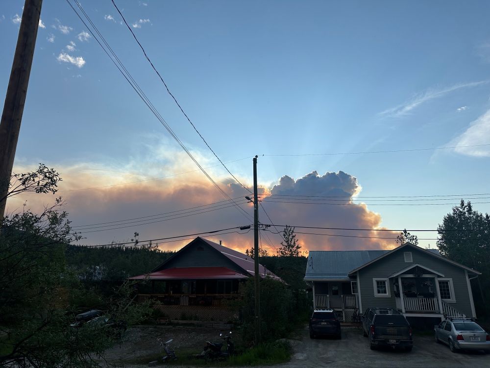 Wildfire smoke in the distance 