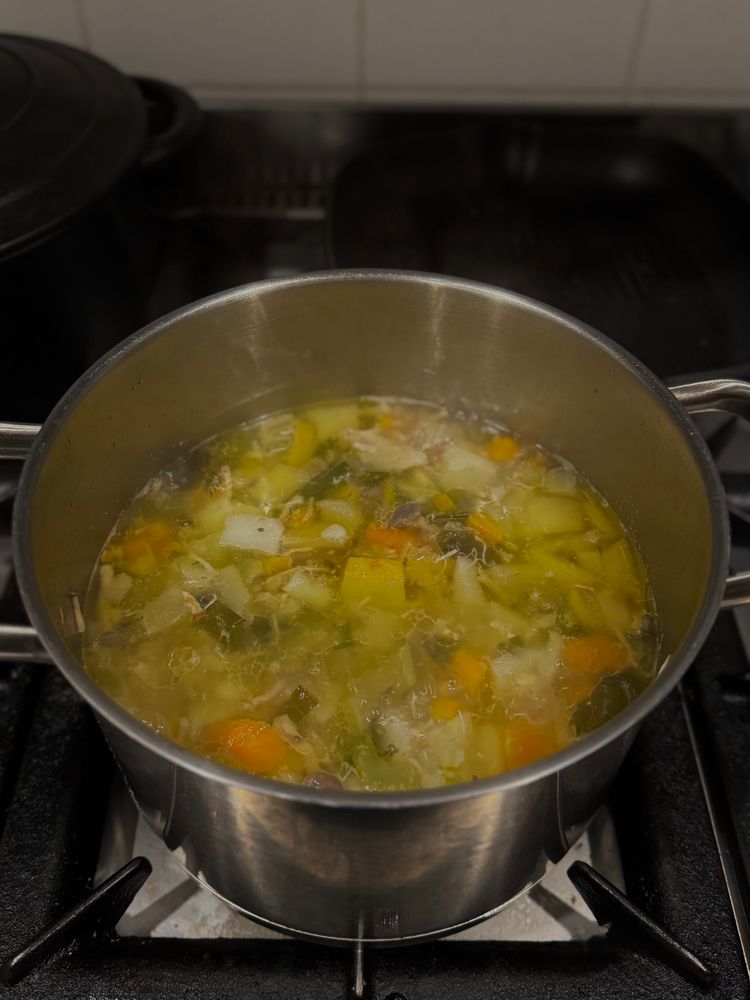 Soup - I also added green onion, green apple, kombu and lemon juice 