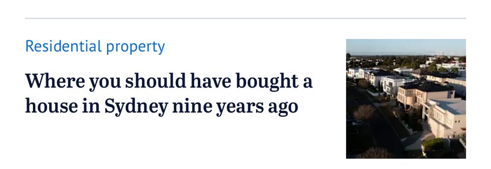 Where you should have bought a house in Sydney nine years ago