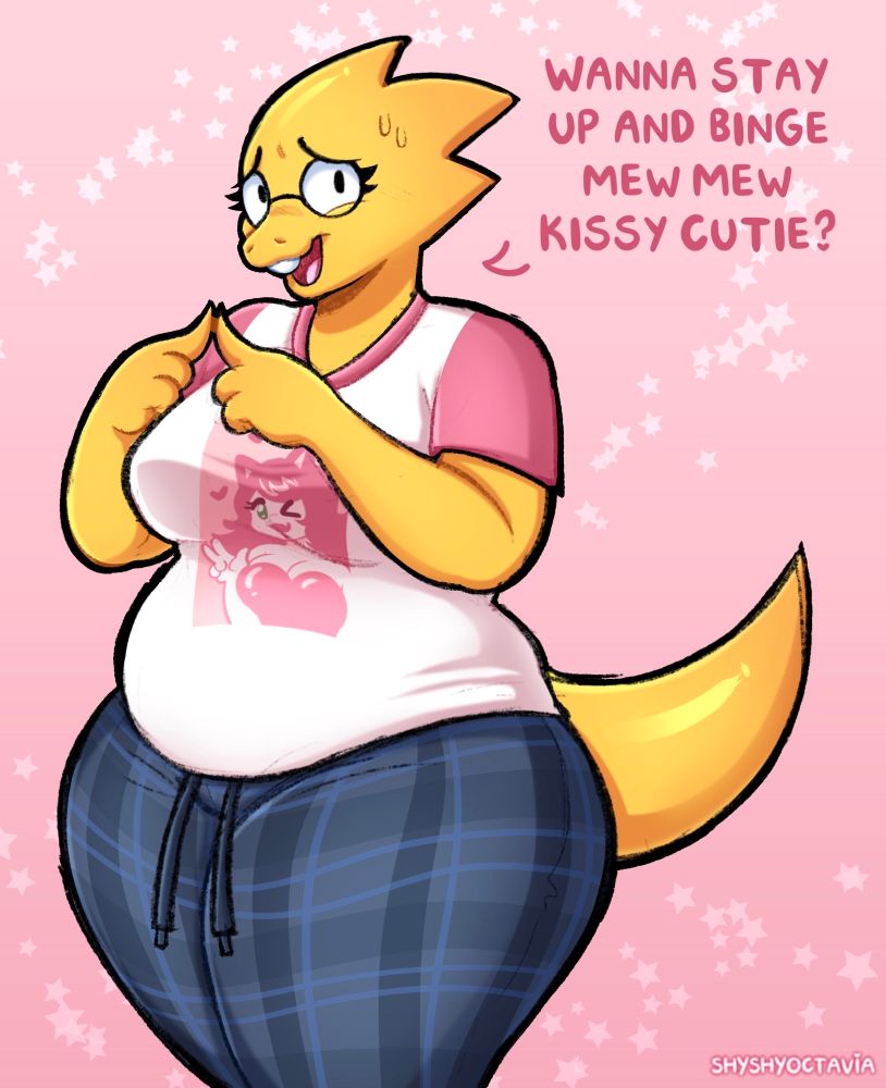 "Wanna stay up and binge mew mew kissy cutie?"