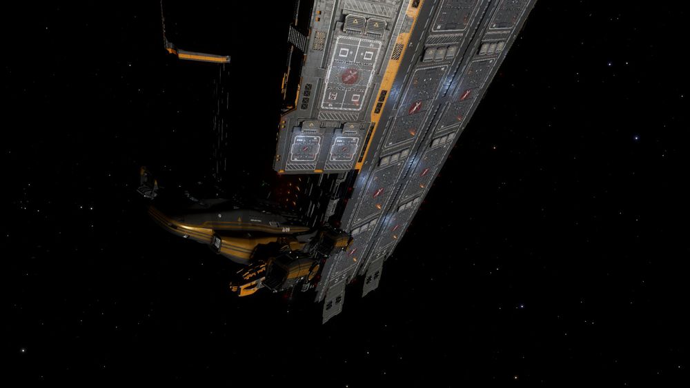 Panther Clipper taking off from a Brewer colonisation ship