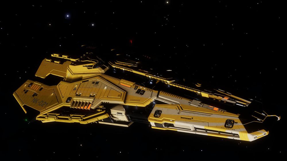 Federal corvette with a bright yellow paintjob and Aliiance crests