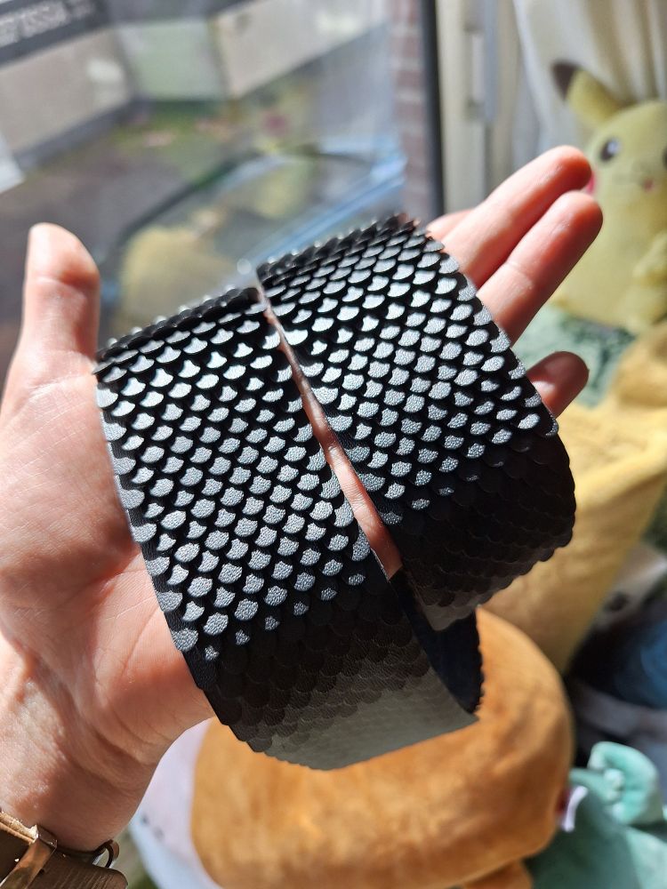 Picture of faux leather snake skin belt for a Crowley-core outfit