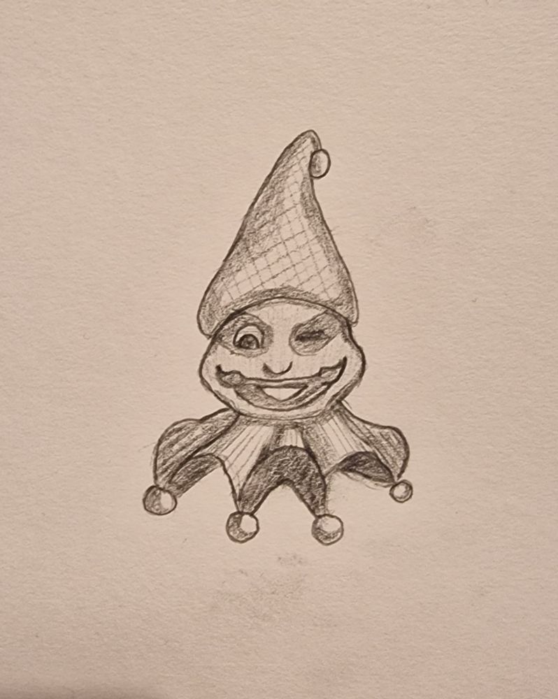 a drawing of a Balatro joker