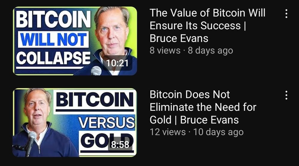 Two videos shilling both Bitcoin AND Gold called "The Value of Bitcoin Will Ensure Its Success" and "Bitcoin Does Not Eliminate the Need for Gold"

Sure buddy, if you say so.