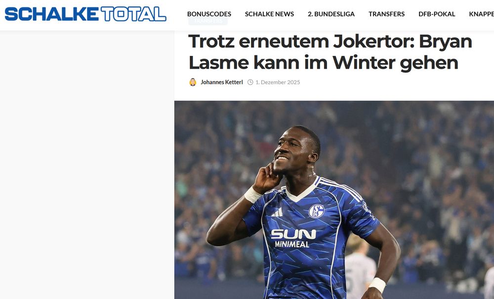 Trotz jokertor: Lasme kann im winter gehen (laut "schalke total" von Dez 1)