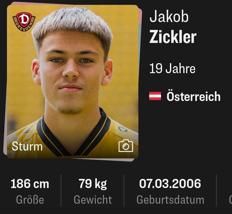 Jakob zickler, Sohn von Alex zickler, Spieler Dynamo Dresden 