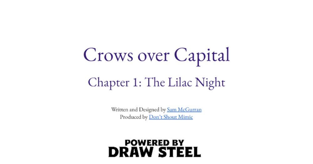 Crows Over Capital - The Lilac Night - DS Homebrew