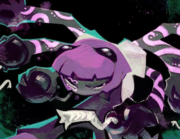 Ly'lac from Homestuck: Beyond Canon, sprouting multiple arms that each wield a bomb.