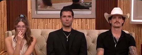 Kelley, Jimmy, and Rylie from BB27 on the block with Jimmy and Rylie wearing black