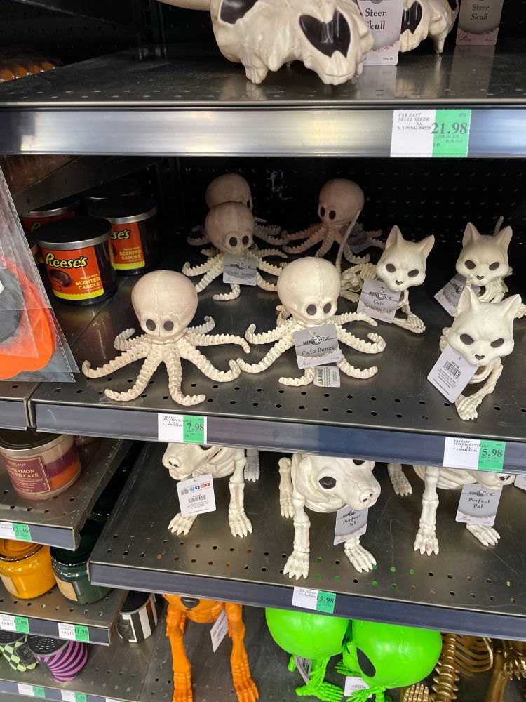 Octopus skeleton Halloween decorations