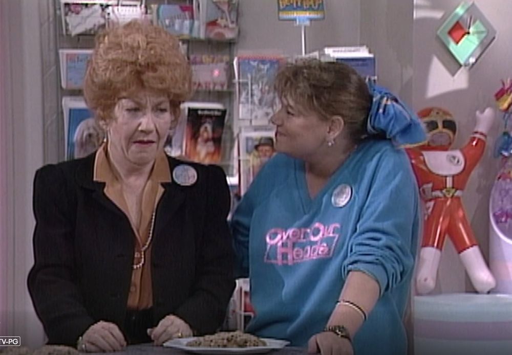 Goggle Red from Goggle-V in the background of Facts of Life.