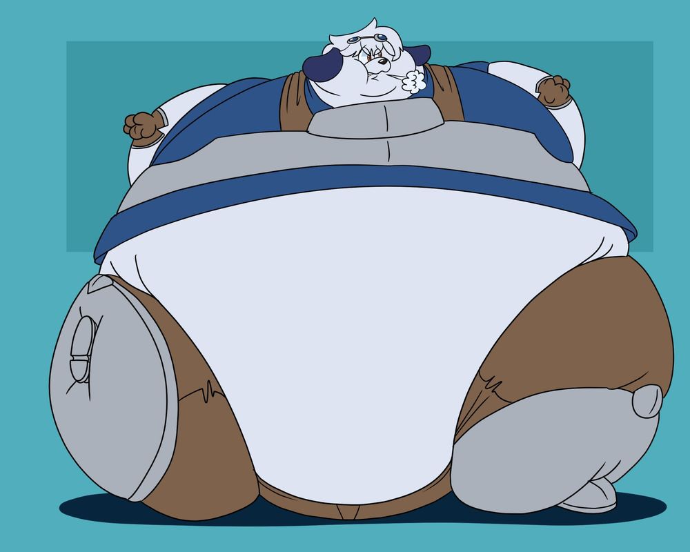 Puffy Pavlov (Dog) in knight outfit