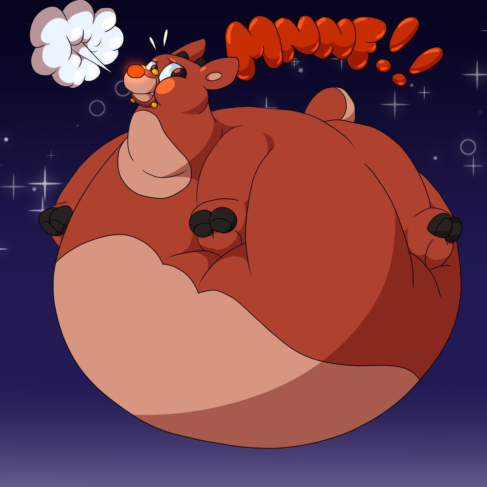 Inflated, panicking Rudolph the Red Nosed Reindeer