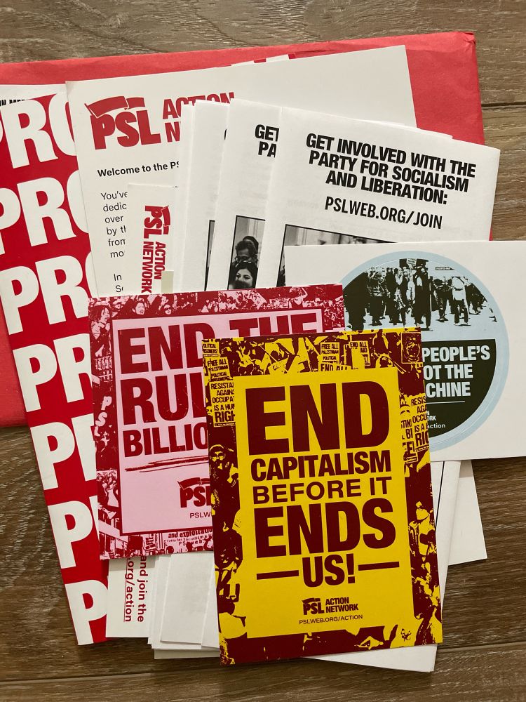 Party for Socialism and Liberation Action Network materials